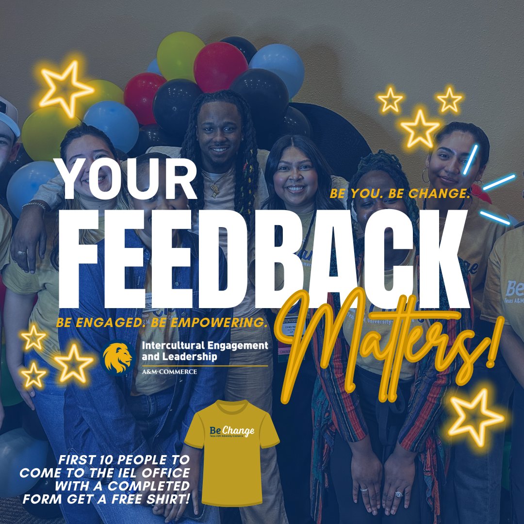🎓 Finals week countdown! Did you attend any of our Fall or Spring events? Share your feedback with us by filling out the form [Link in bio]. First 10 students to visit the IEL office with a completed form get a free shirt! 🚀 #tamuc #tamuc24 #golions #memorabletamuc