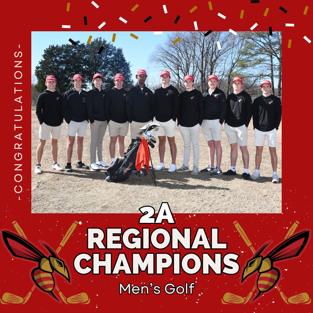Congrats @SHS_Golf23  for earning the honors of being 2A Regional Champs! #ringszn #TogetherWeSwarm