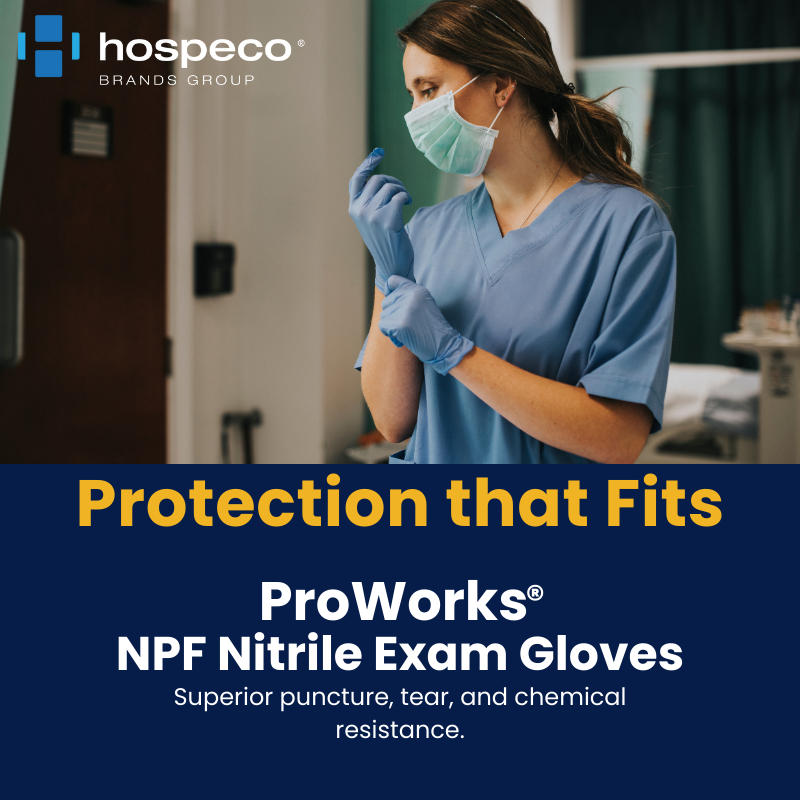 HospecoBrands's tweet image. ProWorks® NPF Nitrile Exam Gloves are formulated with 100% synthetic nitrile polymer. These gloves are thicker, softer, and more elastic than most other brands of nitrile gloves of the same thickness. 👉 LINK IN BIO! #hospecobrandsgroup #proworks #exam
