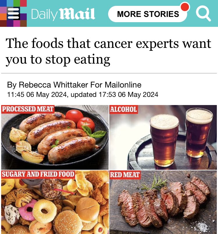 “Experts” 😂. I will eat whatever the fuck I like. And for the record red meat is good for you.