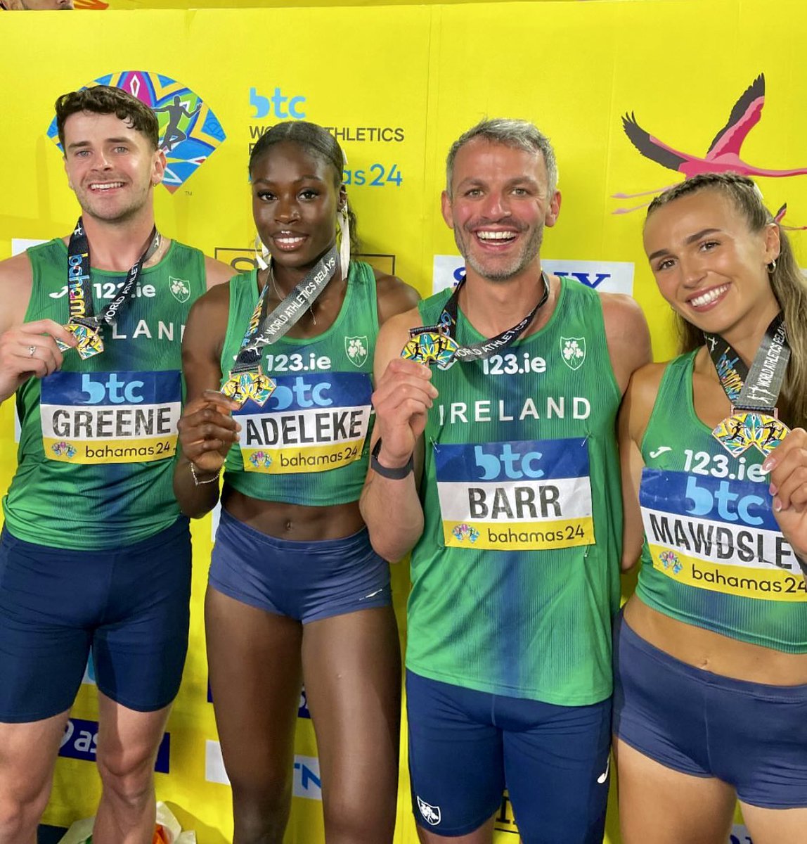 So proud of this team! Not just those who ran in the final but the whole squad and staff! We had a common goal and ensured we achieved it☘️ Thank you to everyone that’s been supporting! I really appreciate it💫 -3x National records -Olympic qualifier in both relays. -World🥉