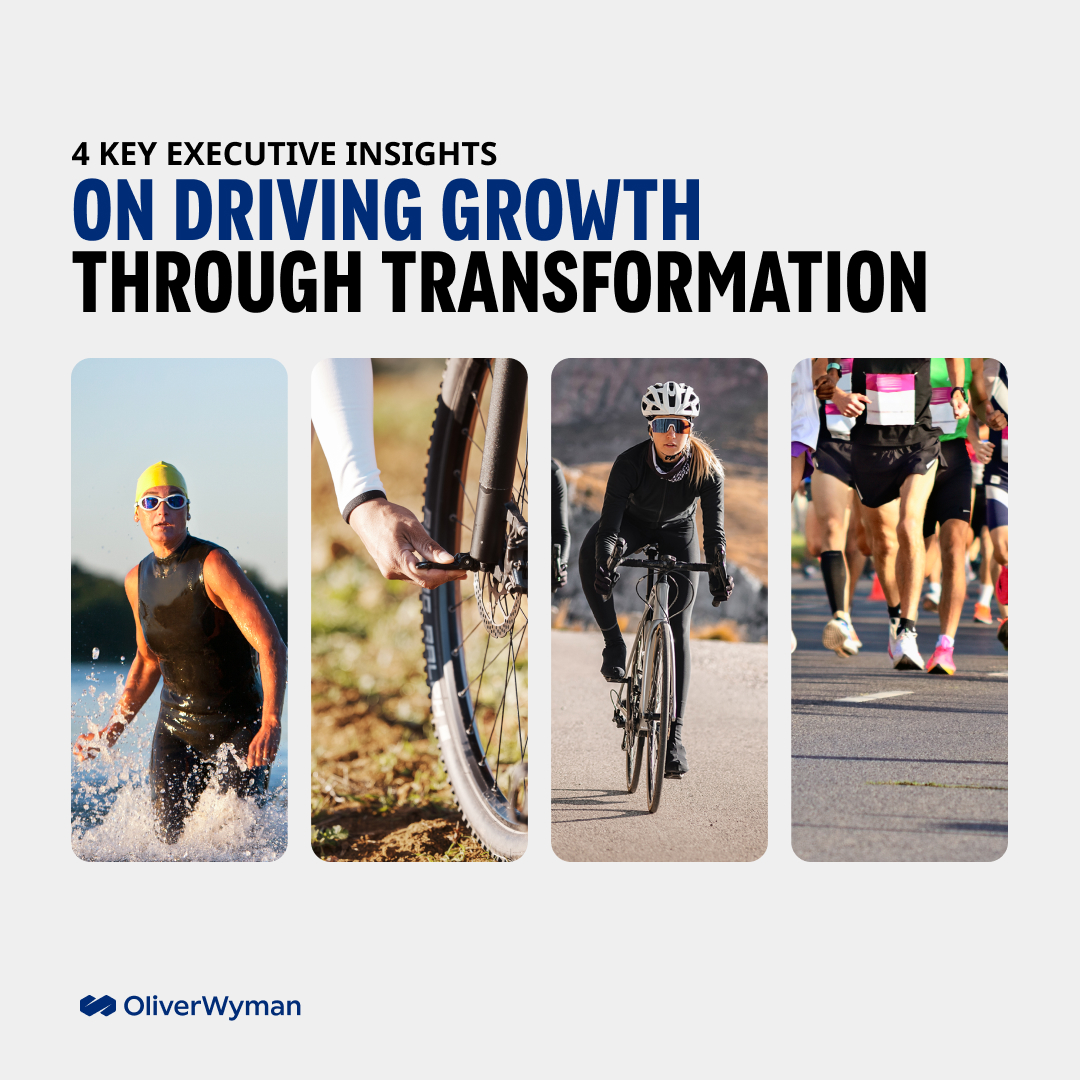 #Oliver Wyman recently surveyed 400 C-level executives in Europe and the Americas on topics ranging from  GenAI to DEI. Learn how execs can unleash growth through transformation. Report > owy.mn/3WsJQ6k 

#businesstrasnformation #corporateculture #changecuture