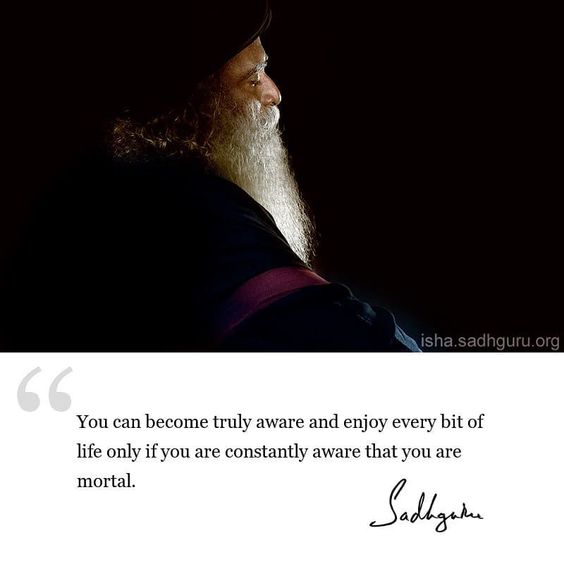 Let's allow ourselves to live totally and freely.
#ConsciousPlanet
#SadhguruWisdom 
#yoga