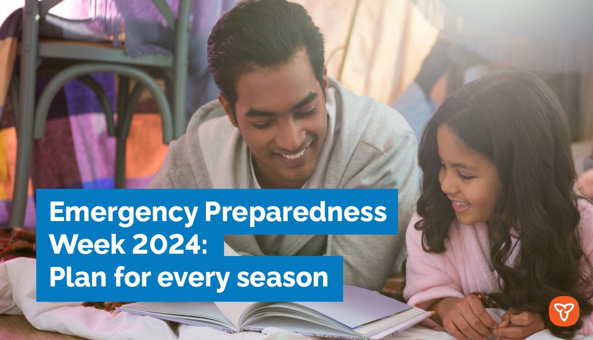 May 5 to 11 is Emergency Preparedness Week! Emergencies can happen any time of the year – be prepared and plan for every season. Learn more: ontario.ca/page/emergency… #EPWeek2024 #Plan4EverySeason #PreparedON