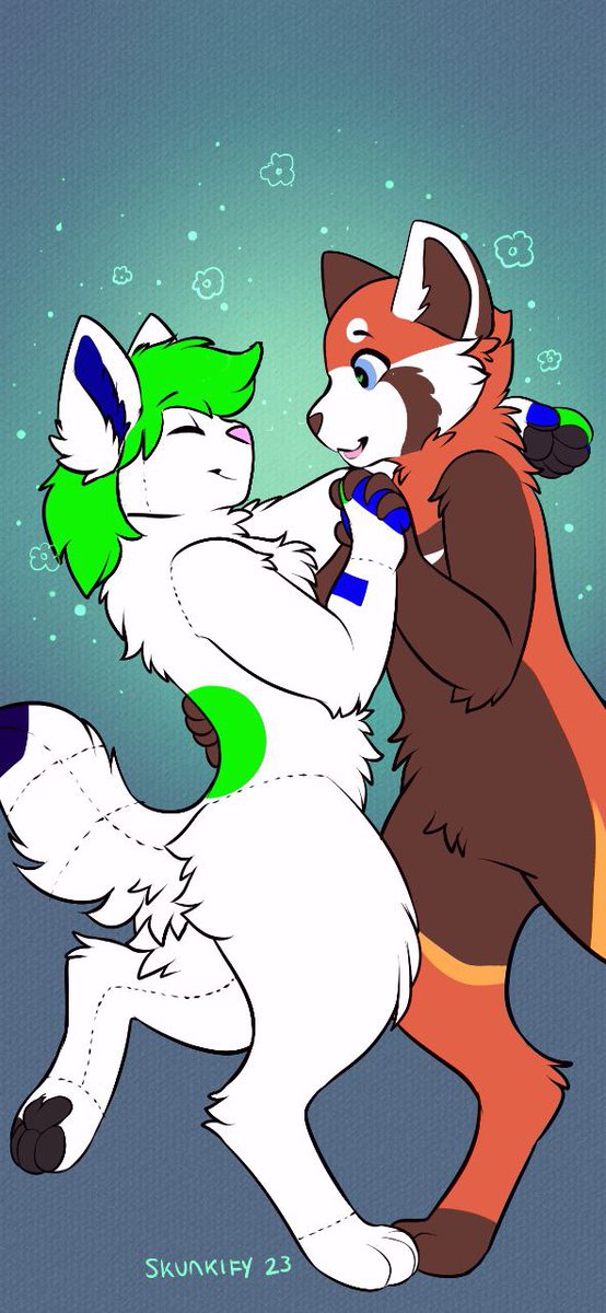 Lesserkuma (@lesserkuma) on Twitter photo For my birthday yesterday, my lovely bf <a href="/FSoftplush/">Flo Softplush ๐ฉ๐ช๐ฌ๐ง</a> surprised me with this artwork. It reminds me of the time at last yearโs Eurofurence when I fell in love with him on the dancefloor ๐ฅบ๐
(Art by Skunkify) For my birthday yesterday, my lovely bf <a href="/FSoftplush/">Flo Softplush ๐ฉ๐ช๐ฌ๐ง</a> surprised me with this artwork. It reminds me of the time at last yearโs Eurofurence when I fell in love with him on the dancefloor ๐ฅบ๐
(Art by Skunkify)