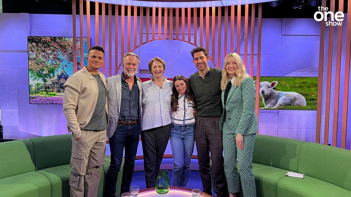 What a way to kick off the week! 🤩 Thank you to our guests tonight, @johnkrasinski, Fiona Shaw, Cailey Fleming and @marcuswareing 🙌 Missed #TheOneShow? Watch on @BBCiPlayer now 👉 bbc.in/3UOlIKa