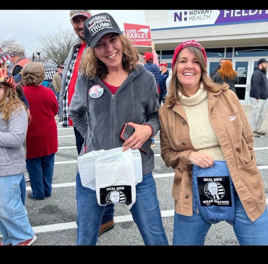 @StevenS7654 @JessicaUSAF These are your people celebrating the fact that #VonSchitzenPantz is your guy. Own it, smell it, roll in it.  He's all yours. No wonder Melania takes a separate car in the motorcades.