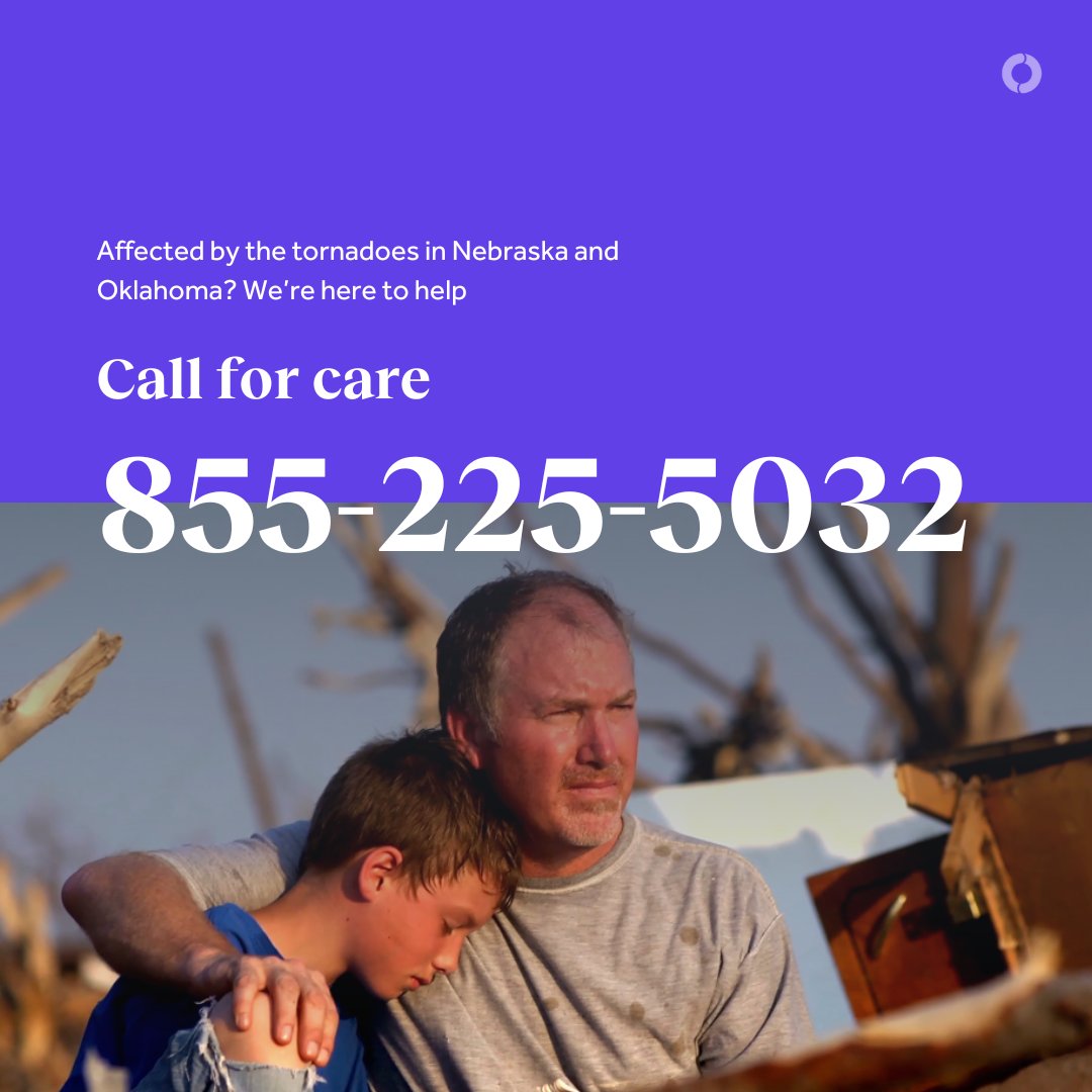 We are offering free, 24/7 general medical telehealth visits to those in Nebraska and Oklahoma impacted by the tornadoes. If you need non-emergency support due to tornadoes, please call us at: 855-225-5032. teladochealth.com/info/disaster-…