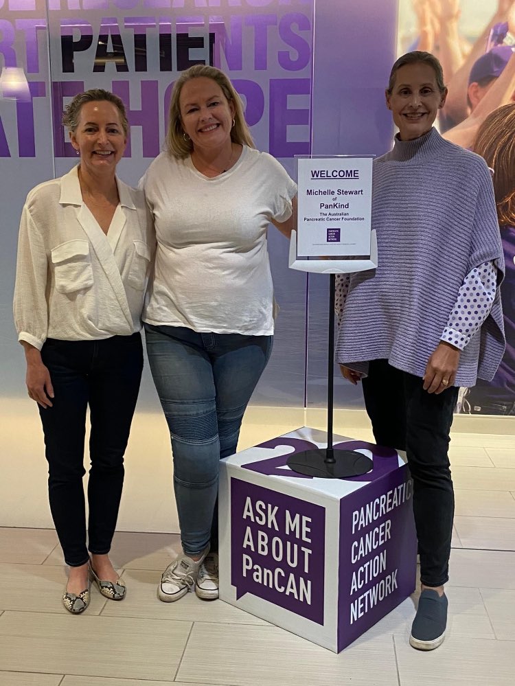 The WPCC is a global community made up of over 100 members in 34 countries on 6 continents. This past weekend, the strength of this global community was highlighted when Michelle Stewart of @PanKind_APCF visited Julie Fleshman and Jenny Isaacson of @PanCAN. #WPCC