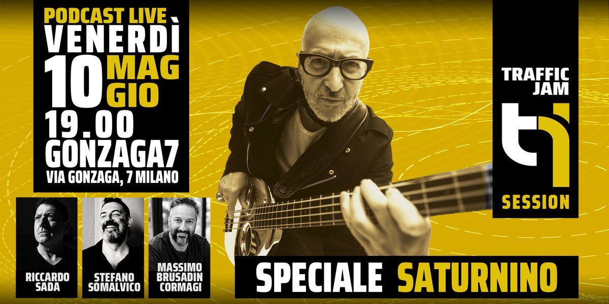Venerdì 10 maggio alle 19.00 presso Gonzaga 7 a Milano registrazione del podcast TrafficJam live con il mitico Saturnino.
Iscriviti all'evento gratuito, ma per pochi, su <a href="/eventbrite/">Eventbrite</a>
Al termine brindisi offerto da #SpiritoCocktails   
eventbrite.it/e/899016922817…