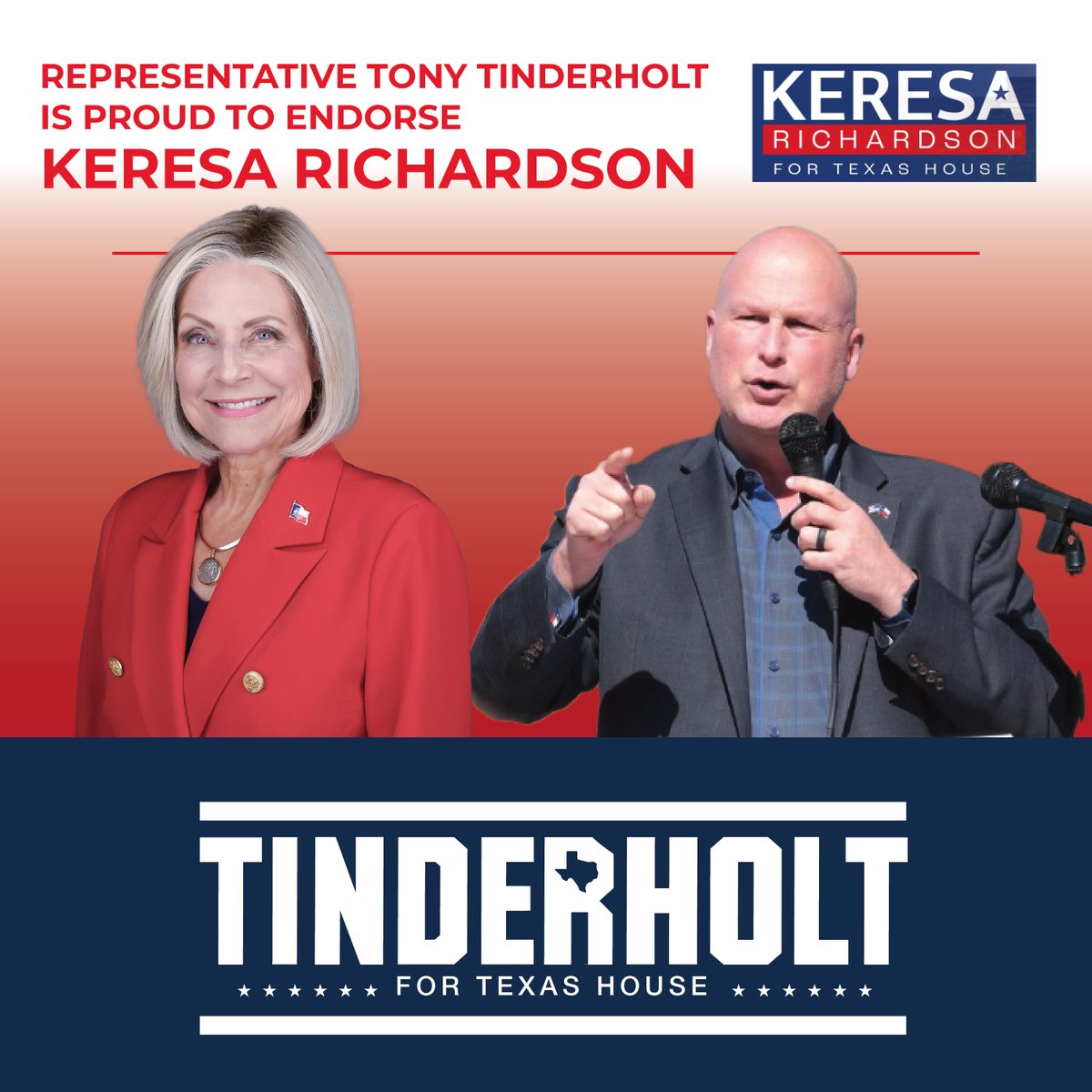 Tony Tinderholt is a combat Veteran & conservative republican defending freedom. He proudly endorses Keresa Richardson for Texas House District 61. #AskKeresa #KeresaRichardson #KeresaForHD61 #ConservativeRepublican #TexansFight #RunoffElectionMay28th2024 #VoteForKeresa #TXHD61