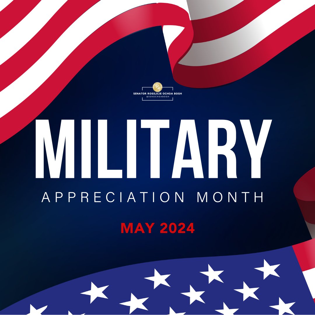 May is #NationalMilitaryAppreciationMonth. Join me as we thank our brave military personnel for their service and sacrifice. Your courage protects and inspires us.