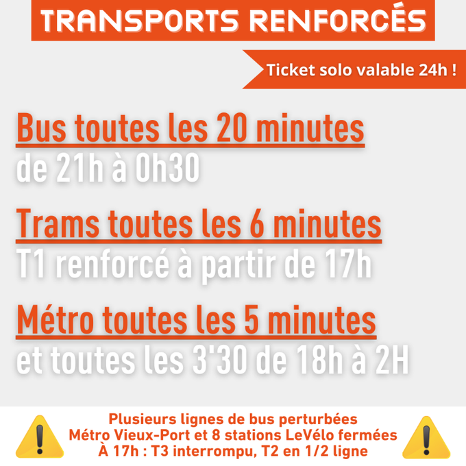 🚍🚋🚇 E que s'apelerio 'Transports renforcés' (à #Marseille et nulle part ailleurs) 😅