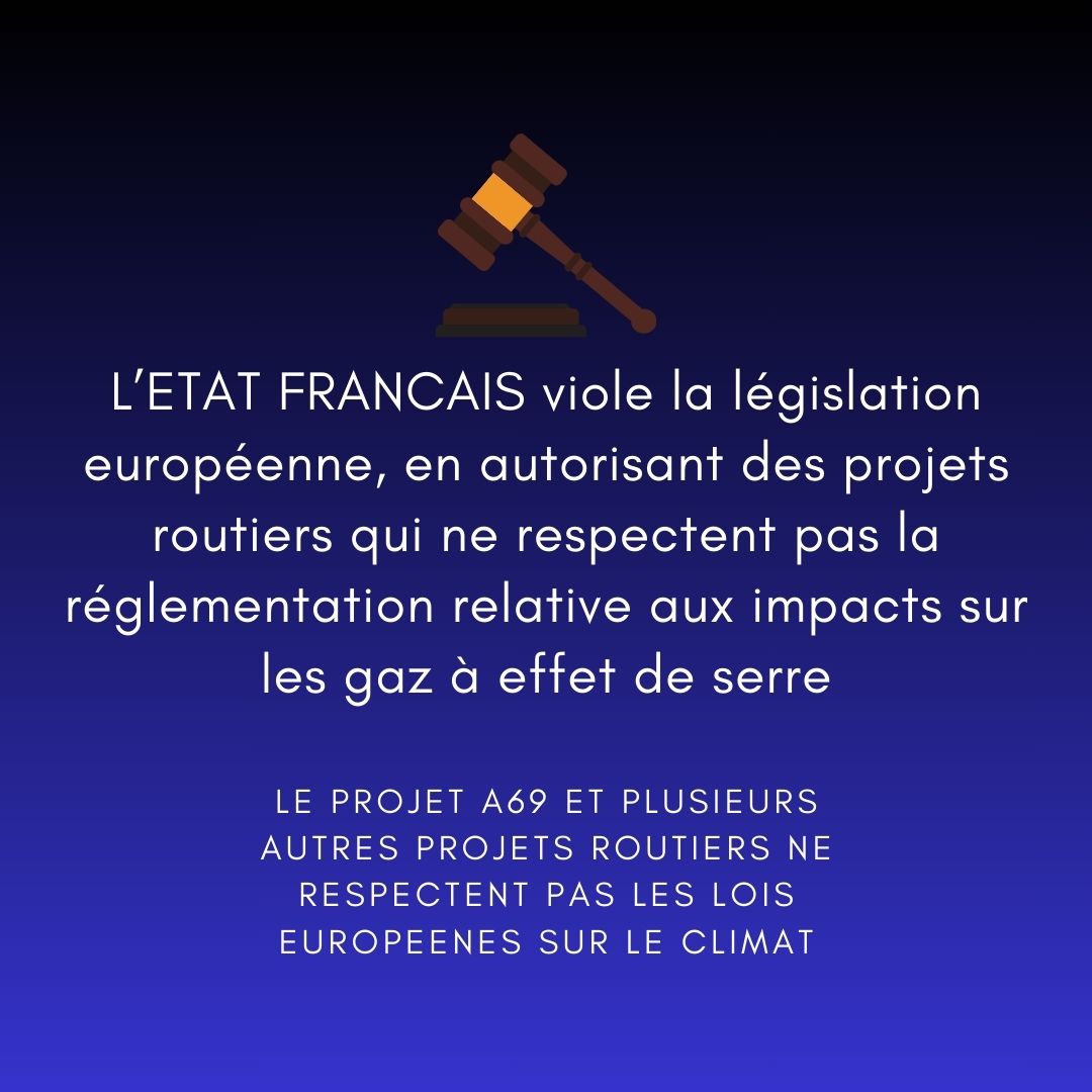 👁️ L'#A69 et d'autres projets en France ne respectent pas les lois européennes prévues face à l'urgence climatique👉nous portons plainte contre l'Etat Français auprès de la Commission Européenne 🇪🇺
STOP aux projets polluants‼️Les lois climat doivent être appliquées ! ✊
