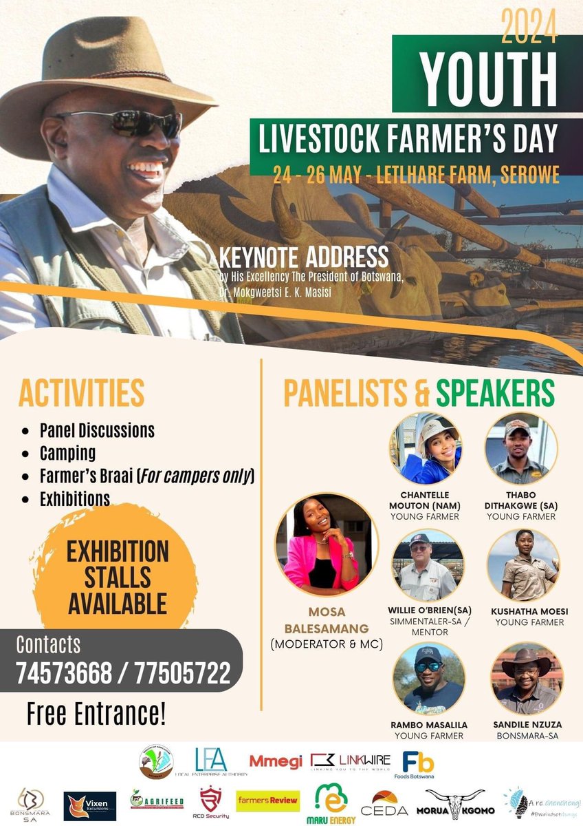 Very much excited to be visiting Botswana for their first annual YOUTH LIVESTOCK FARMERS DAY at Letlhare Farm in Serowe. Remember networking is not about just connecting people. It's about connecting people with people, people with ideas, and people with opportunities. #YLFD 🇧🇼