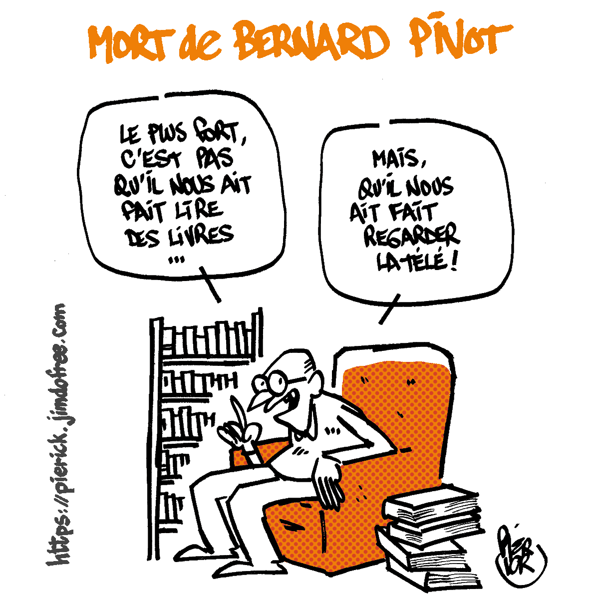 📺📖 Recueil de dessins (rétrospective 2023) toujours disponible sur mon site. - #DessinDePresse #Actualité #BernardPivot