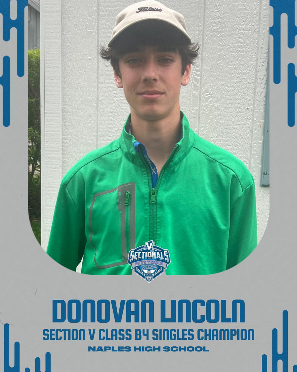 Section V Boys Tennis (@sectionvbtennis) on Twitter photo Congratulations to Donovan Lincoln of <a href="/NaplesAthletics/">Naples Athletics</a> who is this year’s Section V Class B4 Singles Champion!
<a href="/SecVAthletics/">Section V Athletics</a> Congratulations to Donovan Lincoln of <a href="/NaplesAthletics/">Naples Athletics</a> who is this year’s Section V Class B4 Singles Champion!
<a href="/SecVAthletics/">Section V Athletics</a>