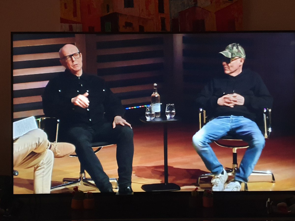 Perfect rainy Bank Holiday Monday viewing & I finally caught up with @guardianlive @petshopboys....Some great questions from the audience & even the occasional answer from Chris 😉 Thank you! (I feel I need to watch It Couldn't Happen Here now!) #PetShopBoys
