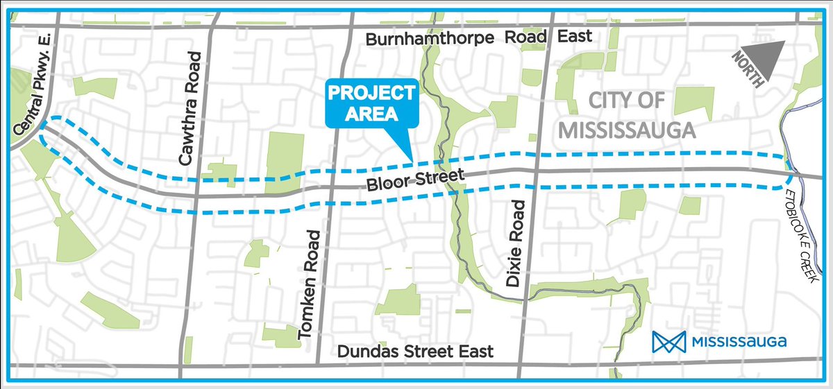 Complete Bloor Street Integrated Road Project Construction will begin in the fall of 2024 and finish in December of 2025 and restoration work will be completed in 2026.    

#BikeSauga #BikeTO #WalkSauga #BikeMississauga 

mississauga.ca/projects-and-s…