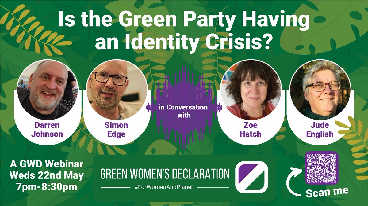 Join our next webinar on 22nd May with special guests @DarrenJohnson66 and @simonjedge. These former stalwarts of GPEW will be sharing their perspective on how the Party has lost its way by selling out to gender ideology. Not to be missed! ✍️Register here:…