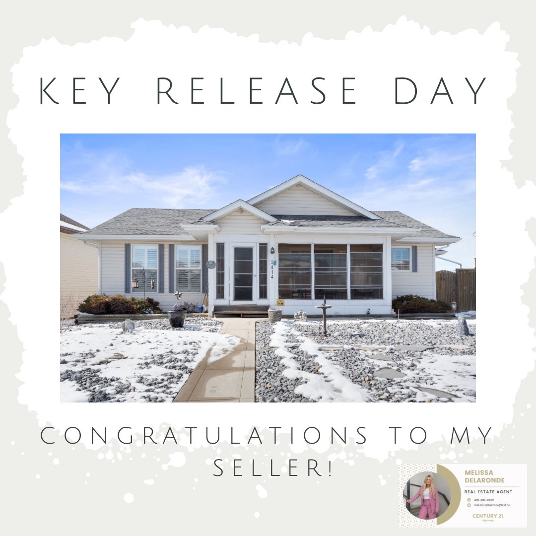 𝗞𝗲𝘆 𝗥𝗲𝗹𝗲𝗮𝘀𝗲 𝗗𝗮𝘆! 🔑 

The BEST way to kick off the week! 🎉

Congratulations to my Listing Client on the quick of your beautiful home in Blackfalds. 🏡

#keyreleaseday #sold #realestate #listingagent #sellingcentralalberta #century21maximum #meldelsells