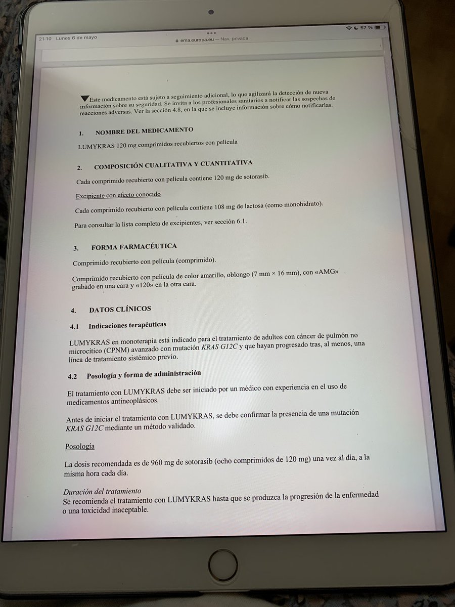 Empollar la ficha técnica del Sotorasib a estas horas. Quien dijo miedo? Alguna neurona quedará por ahí… #cancerdepulmon #Oncology #oncologist