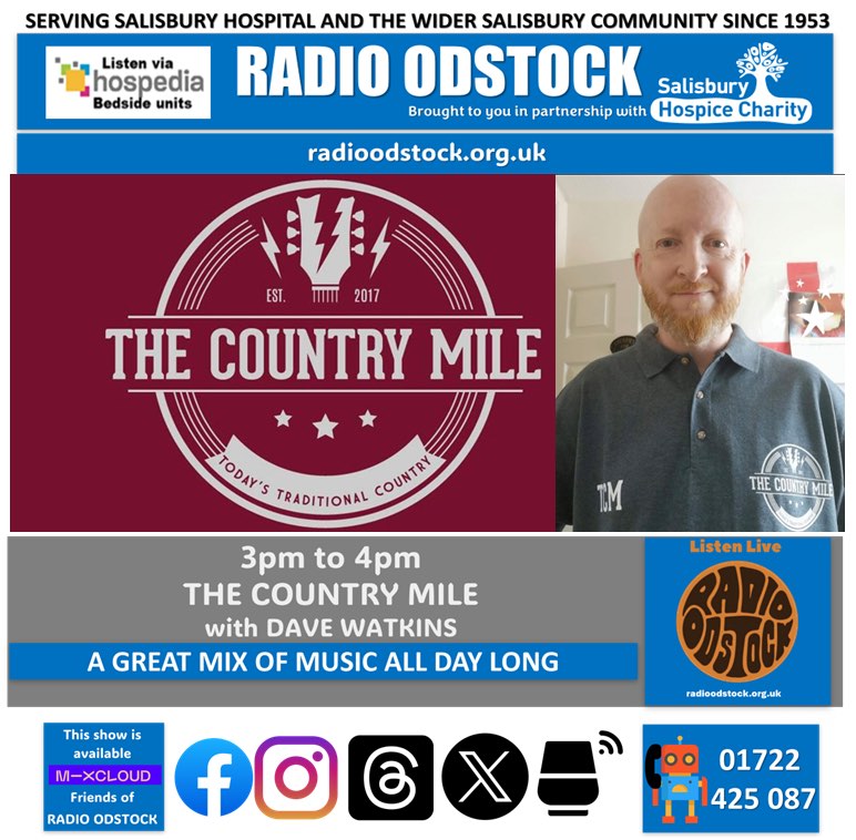 Country music time at 3pm with Dave bringing you traditional music from mainly independent artists. Listen at radioodstock.org.uk #salisbury #countrymusic