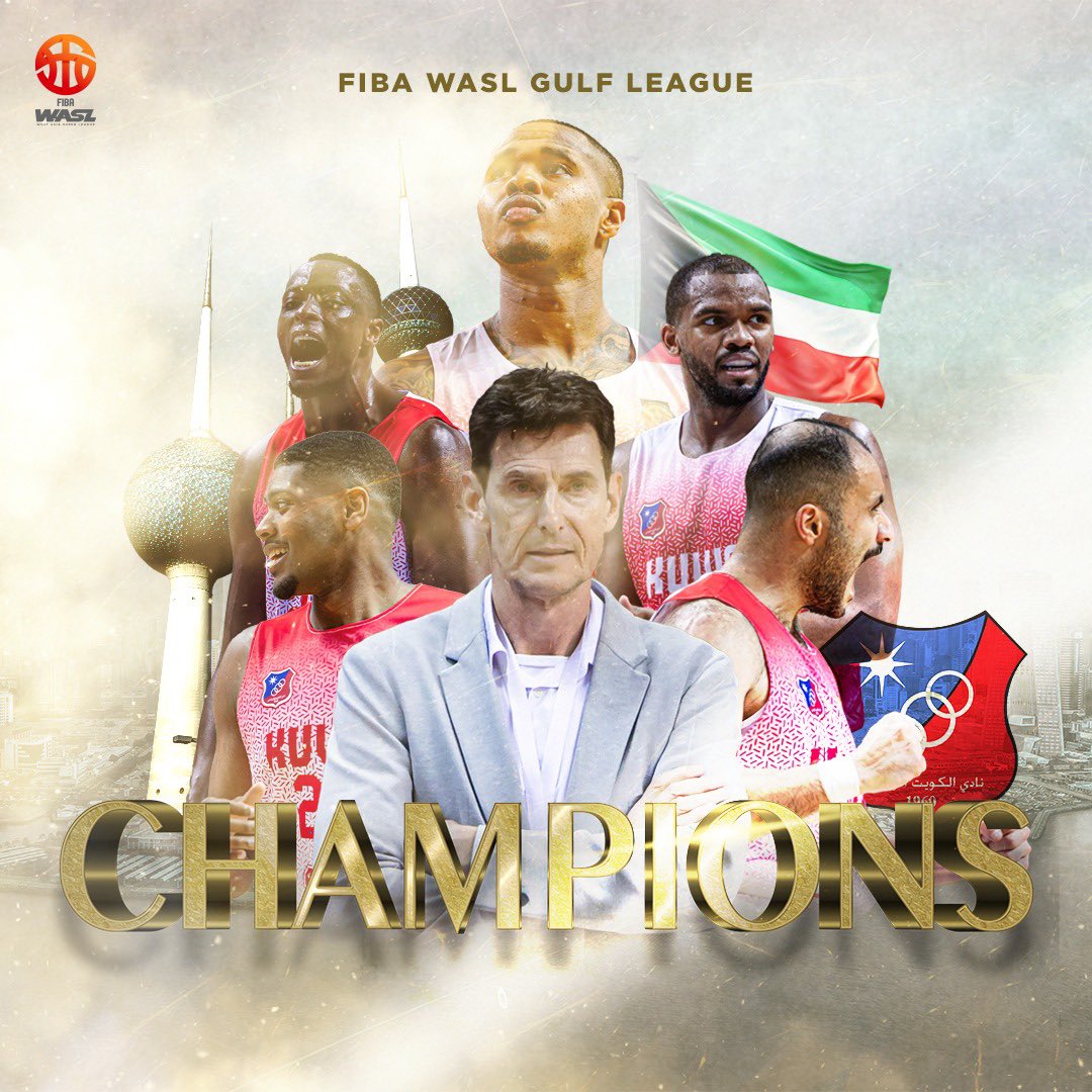 GULF LEAGUE CHAMPIONS🏆! Kuwait SC celebrate victory as they take the crown as FIBA WASL Gulf League Champions for the second consecutive year 🔥🏀! 
 
#FIBAWASL #WASL #GulfLeague @kuwaitclub