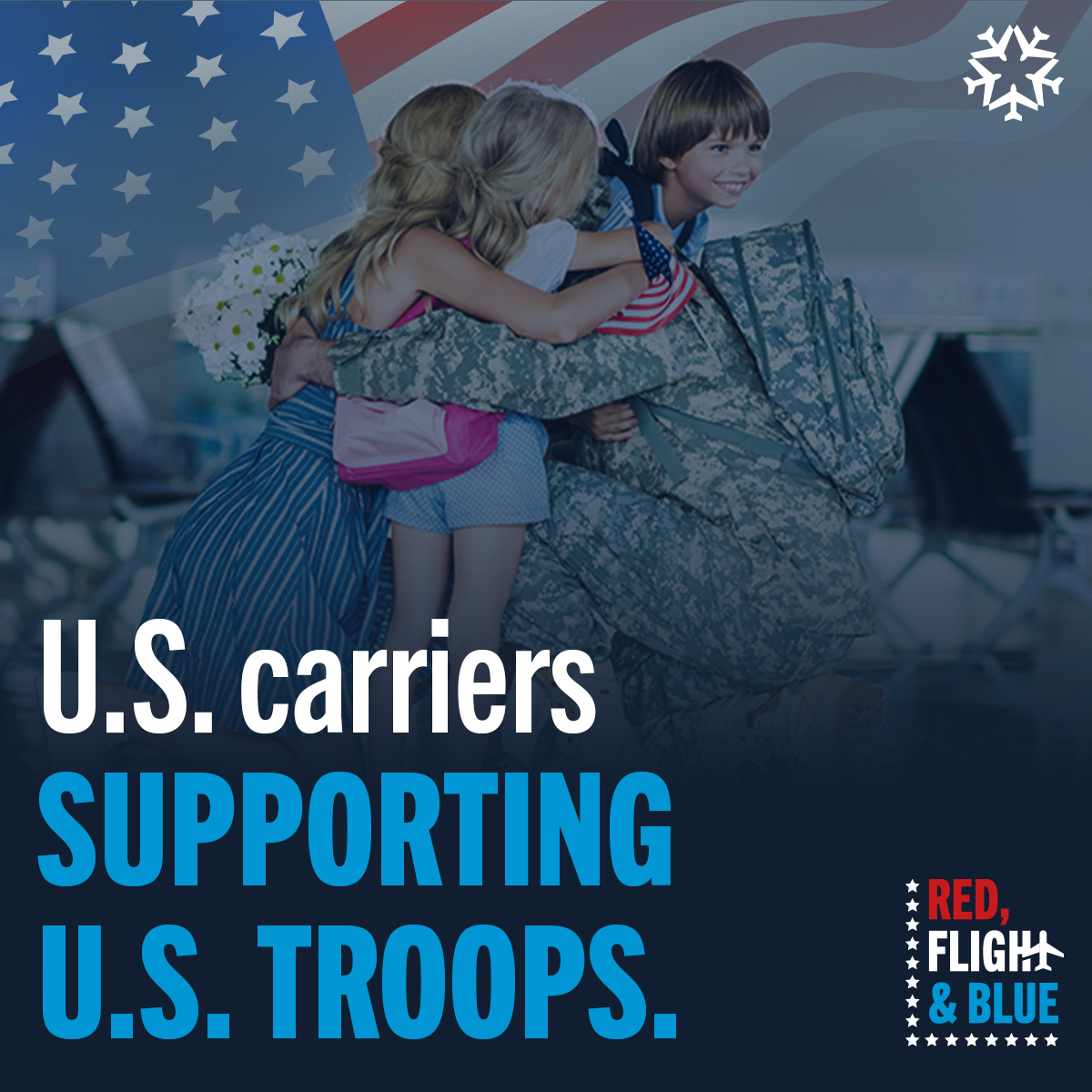 May is Military Appreciation Month and U.S. airlines greatly appreciate the service and sacrifice of all military members & their families. That’s why we proudly offer benefits to service members & their families when they fly. Learn more bit.ly/3JJS6qV #RedFlightAndBlue