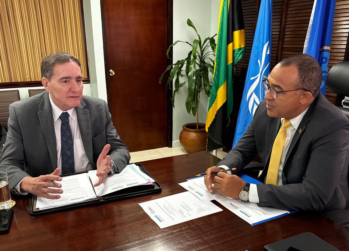 Productive meeting today with Dr. @ChrisTufton and other MOHW officials in Jamaica 🇯🇲 to discuss opportunities for health system support in the country.