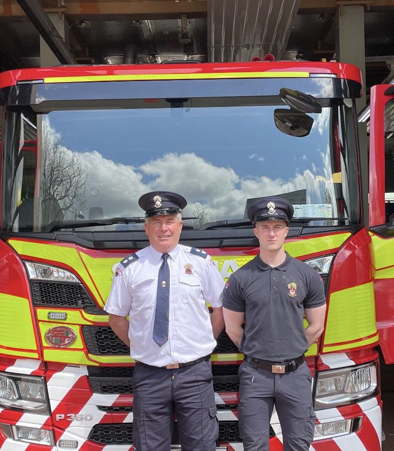 A family affair on Blue watch today as Station Officer Robert O’ Brien was working alongside his son, Probationary Firefighter Colin O’ Brien. Roberts late father (also Robert) also served in the Brigade, along with his brother Steven