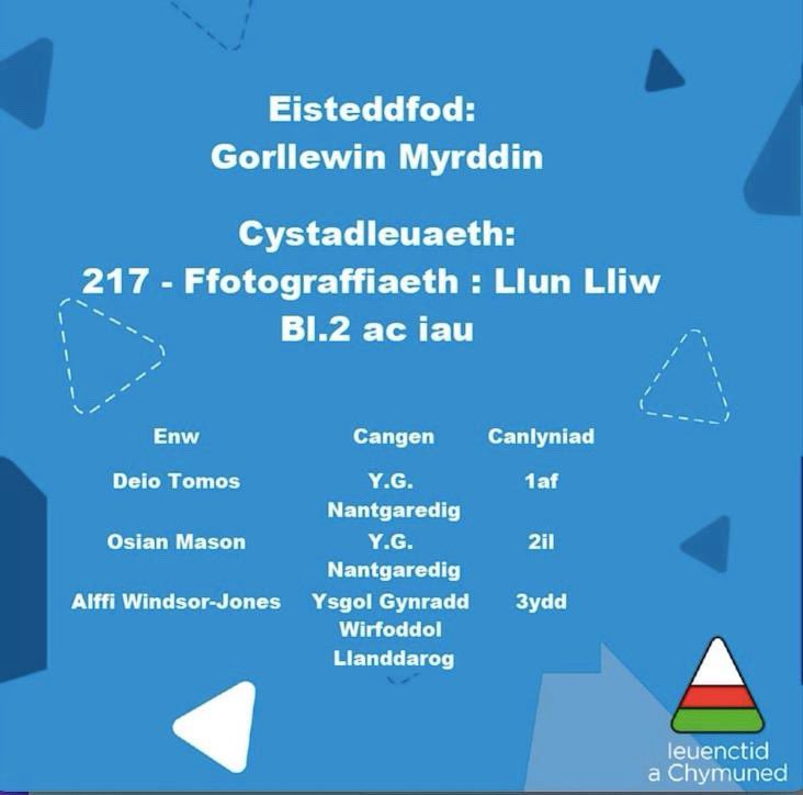 📸LLWYDDIANT EISTEDDFOD YR URDD 2024 - Cystadleuthau Celf a Chrefft

Llongyfarchiadau i ddysgwr  Blwyddyn 2 am ei lwyddiant yn nghystadleuthau ffograffiaeth rownd Rhanbarthol Eisteddfod yr Urdd wythnos ddiwethaf.📸