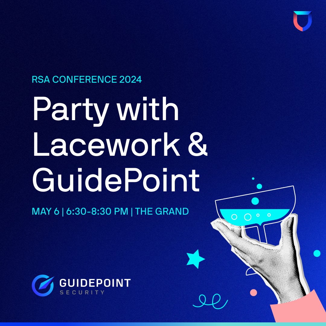 Are you at @RSAConference this week? Don't miss out on the @GuidePointSec #RSAC Party tonight at 6:30pm PT at The Grand, a nightclub just steps from the Moscone Center. ✨ We're excited for an amazing night ahead! Register here: okt.to/yqJobd
