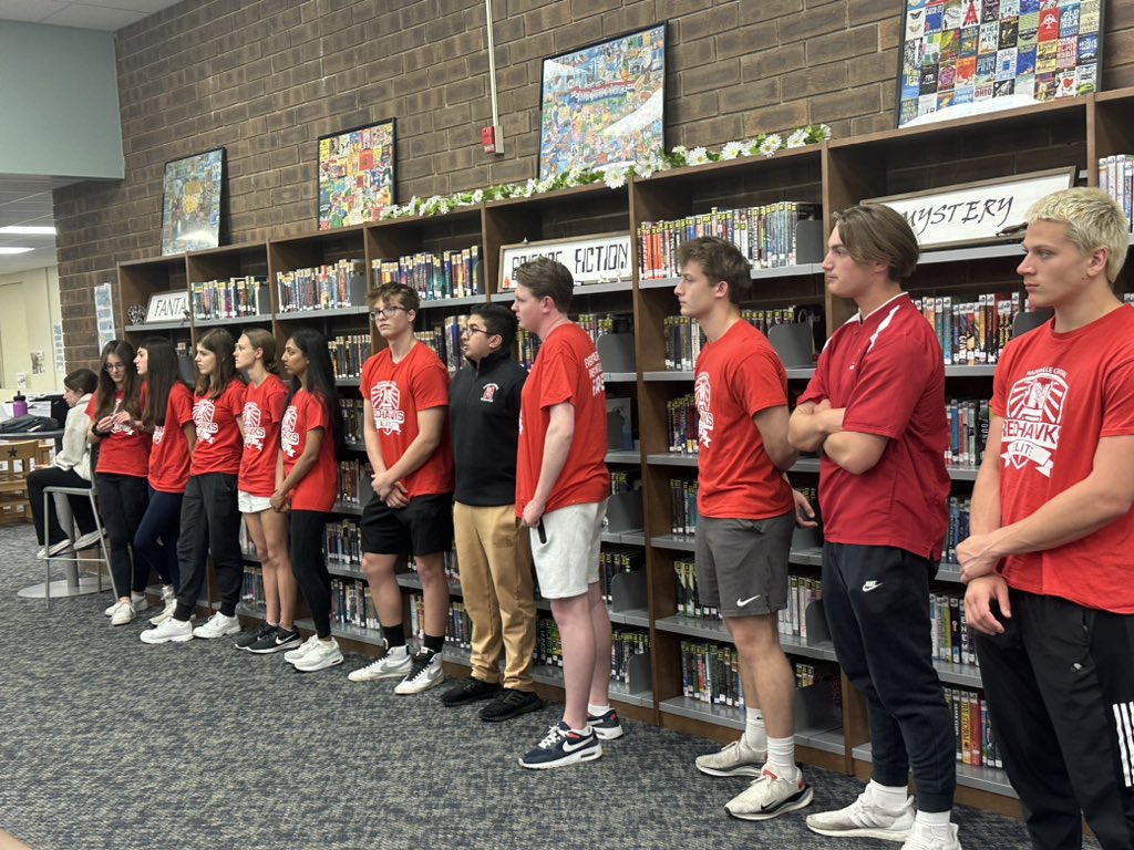 Thank you to members of the NCHS ELITE who travelled to Madison today to encourage our future Redhawks to get involved in athletics or activities at NCHS. An example of this group of <a href="/nchsofficial/">Naperville Central</a> student leaders inspiring through example.