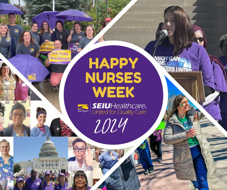 Happy Nurses Week to all of our incredible nurses on the front lines providing crucial care in our union. Thank you for your compassion, dedication, and leadership as we strive to improve working conditions and staffing across our industry. #unionsforall #nursesweek2024