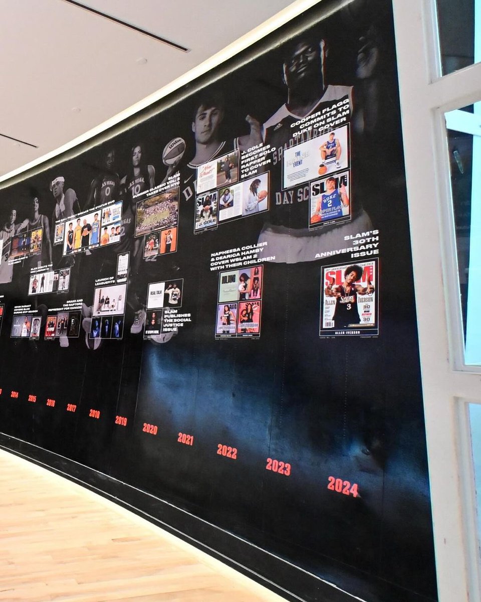 A new addition to the Naismith Basketball Hall of Fame: The @SLAMonline 30th Anniversary Exhibit. 🧡🏀