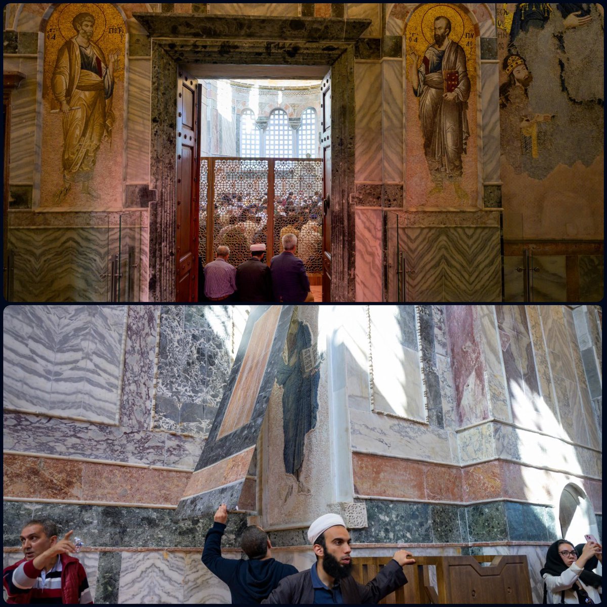 I find the fake panel covering the mosaics to be odd. I really don’t see how Chora is well-suited as a mosque. It looks cramped and like the layout isn’t ideal. It’s sad it was re-converted purely to be a symbolic cultural trophy, it would be far better being purely a museum.