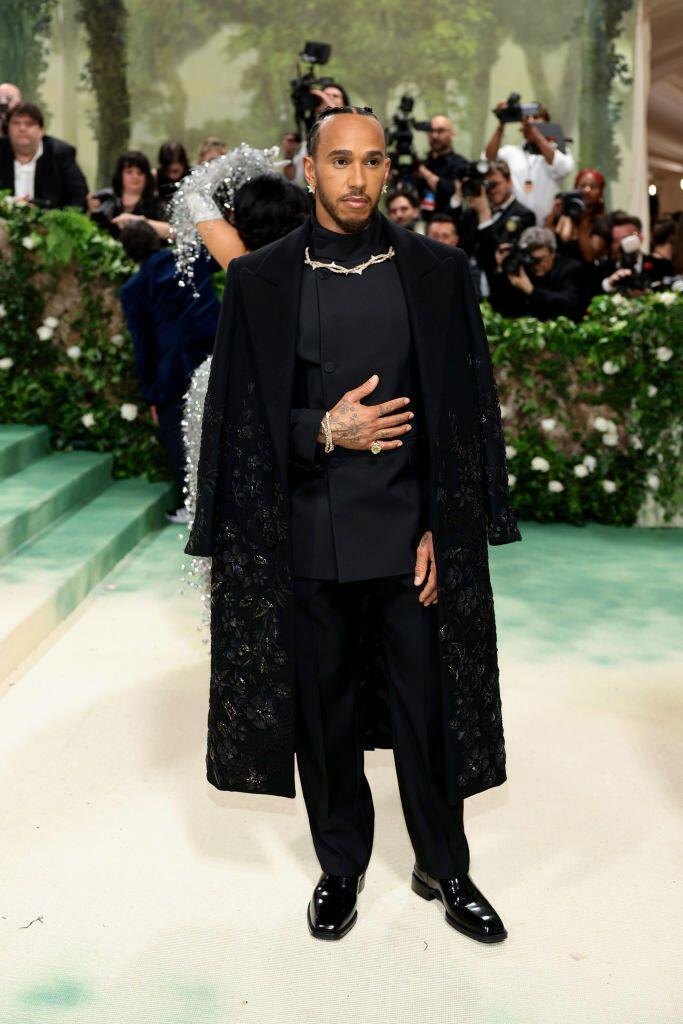 Lewis Hamilton attends The 2024 Met Gala.