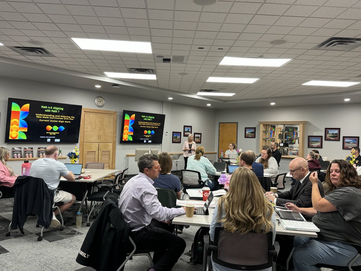 A great day of learning about how to support next year’s Grade 7 students in Mathematics! Thanks to Chris Zarski ⁦<a href="/carcpd/">Central Alberta Office of The Consortium</a>⁩ for leading our junior high staff ⁦<a href="/WCPS72/">Wolf Creek Schools</a> through some important curriculum considerations as they plan for next year!