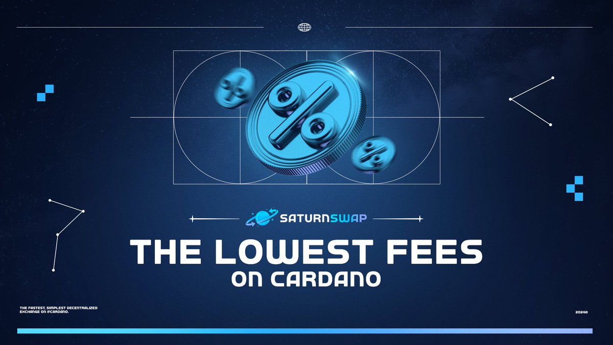 The lowest fees on Cardano? We got you. SaturnSwap has no batchers and, as a result, no batcher fees. 🪐 This allows us to have significantly less fees than any other DEX on @Cardano!
