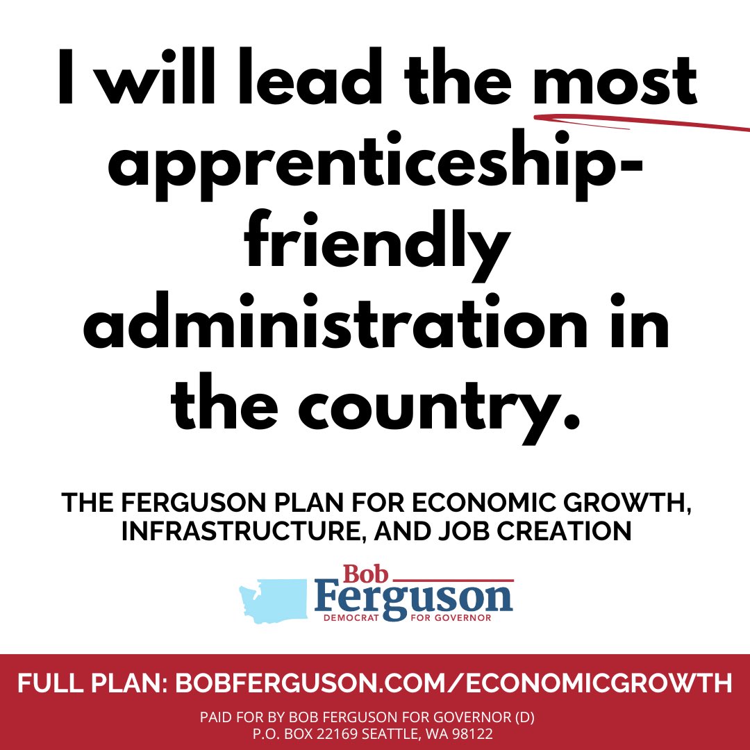 As Governor, I will lead the most apprenticeship-friendly administration in the country. We need to give more Washingtonians the opportunities to develop a skill or trade that helps move our economy forward – both through expanded partnerships with unions, employers, and…