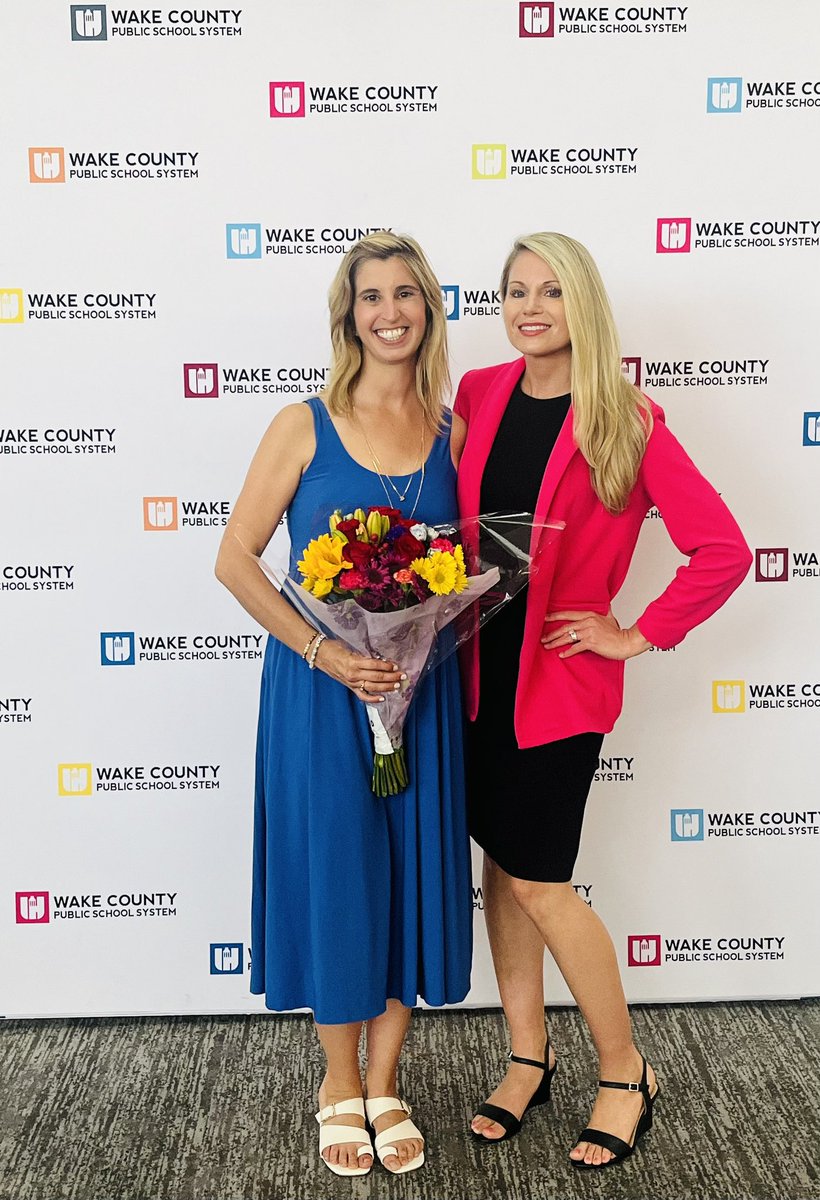 We had the best time at the WCPSS Teacher of the Year banquet celebrating our wonderful teacher of the year, Katy Trainor! 🎉🎉🎉 @OliveChapelElem