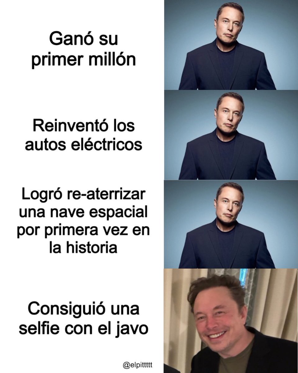 La cara de Elon Musk cuando: