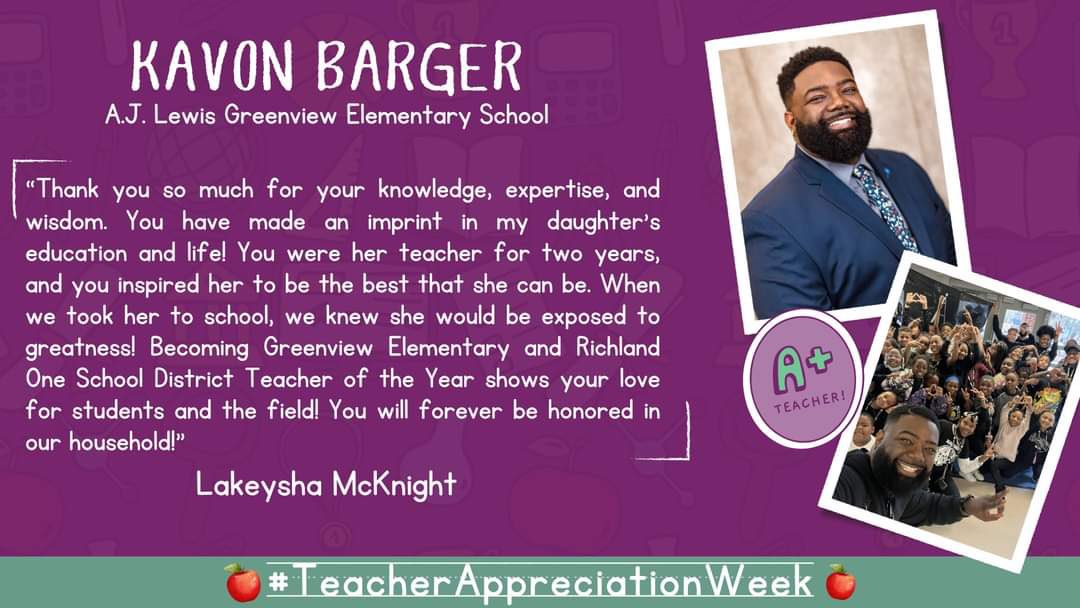 To show our appreciation during National #TeacherAppreciationWeek, we asked students, parents and the community to personally thank a teacher with a kind note. Throughout the week, we will be sharing some of those heartwarming responses. Here's a response from one of our parents.