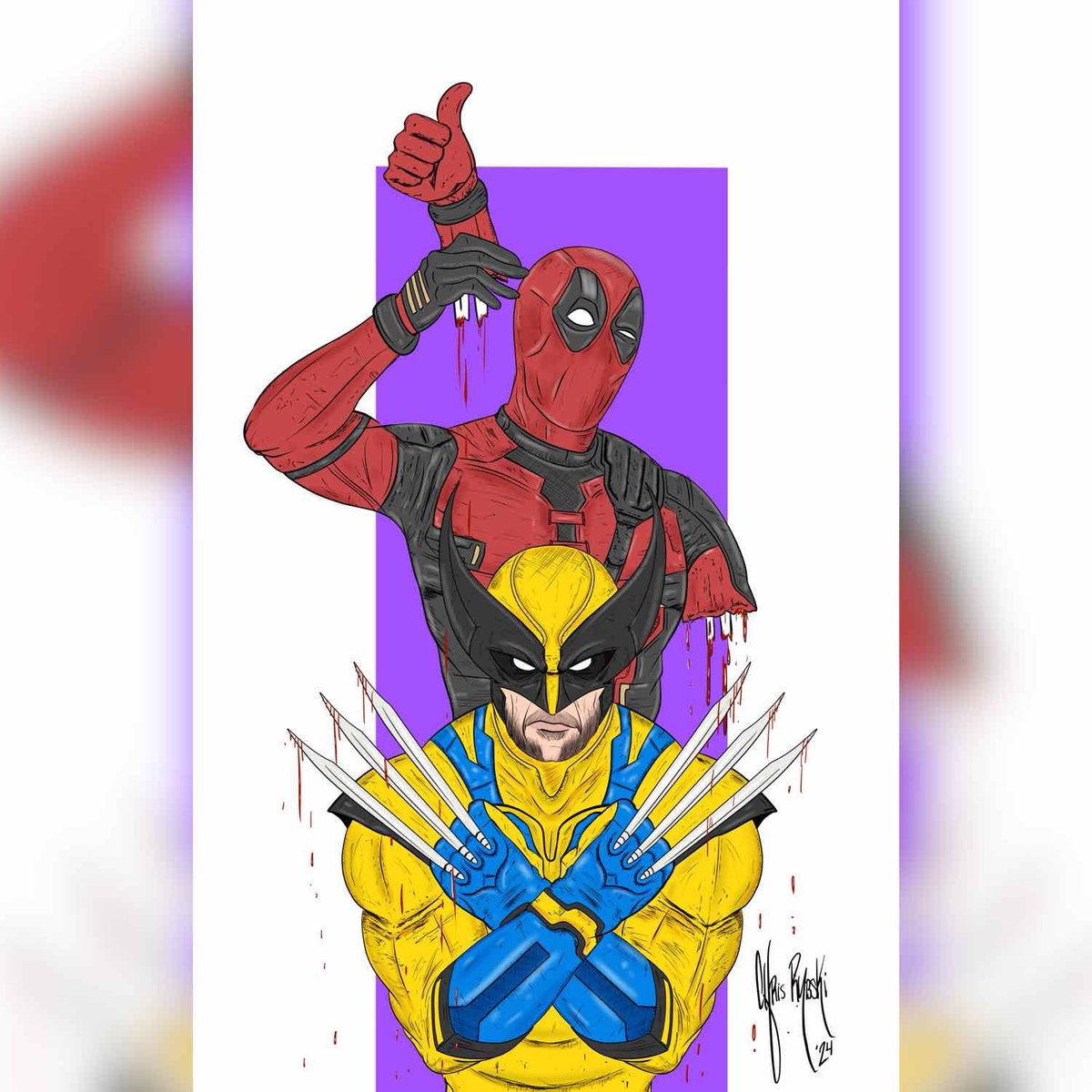 Deadpool and Wolverine

#deadpool #deadpoolfan #deadpool3 #deadpoolmovie #marvel #marvelcomics #ryanreynolds #hughjackman #comic #comics #comicbook #comicbooks #comiccharacter #comiccharacters #comicart #comicbookart #comicpage #comicstyle #illustrate #illustrator