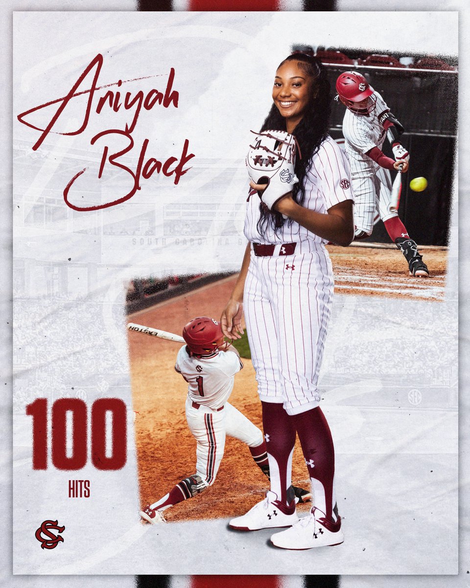 Congrats @black_aniyah on eclipsing 100 career hits yesterday! #Gamecocks🤙