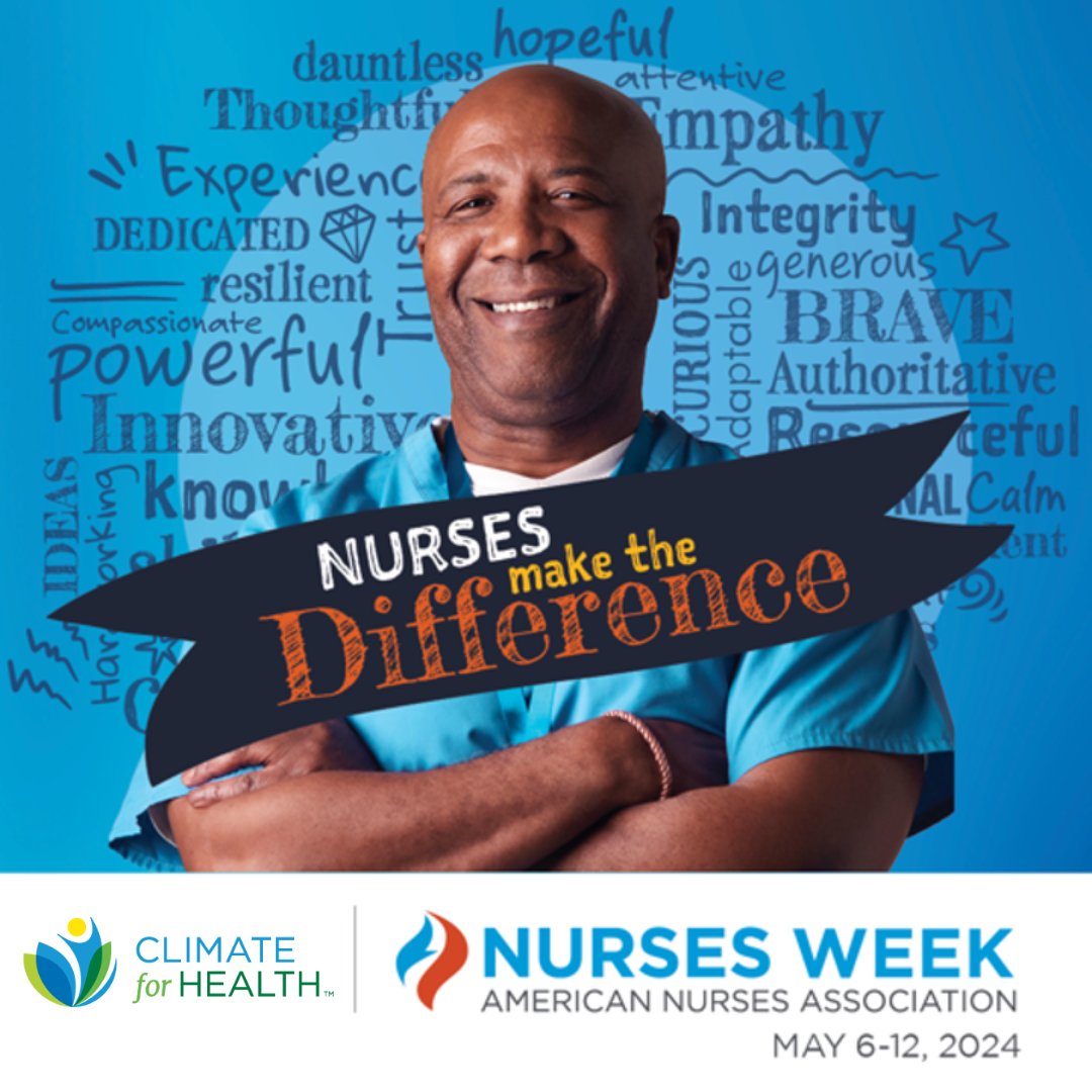 On this #NationalNursesDay, we'd like to recognize some of our partners in nursing for their work at the intersection of climate and health! @nahnnursing @heartnurses @NPWH @NLN @PHNurse_org @AAOHN @AAN_Nursing @enviRN