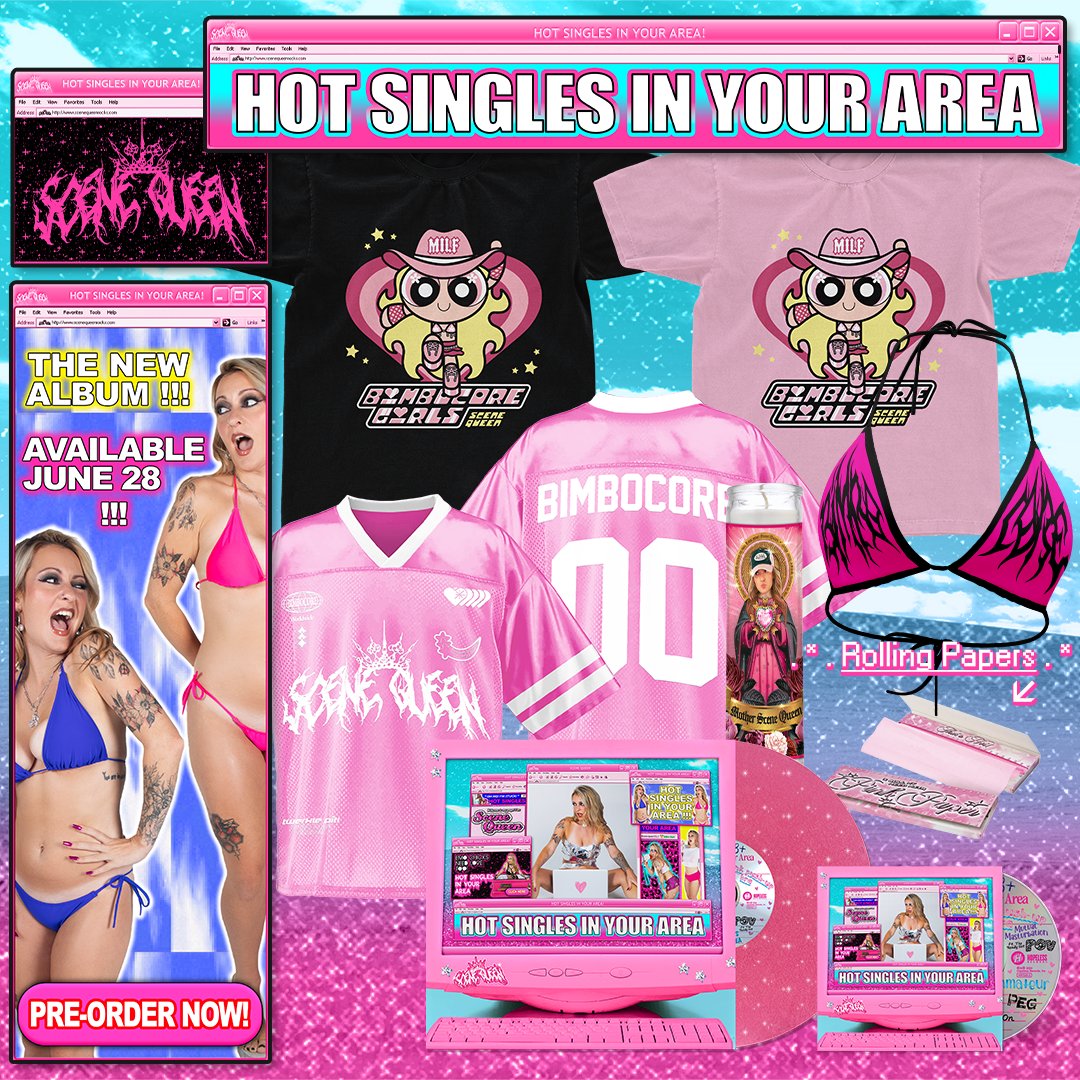 💗✨Big Bimbocore merch drop incoming ✨💗 Be the first to cop @scenequeenrocks latest merch drop and let bad bitch summer commence. hopelessrecords.myshopify.com/collections/sc…
