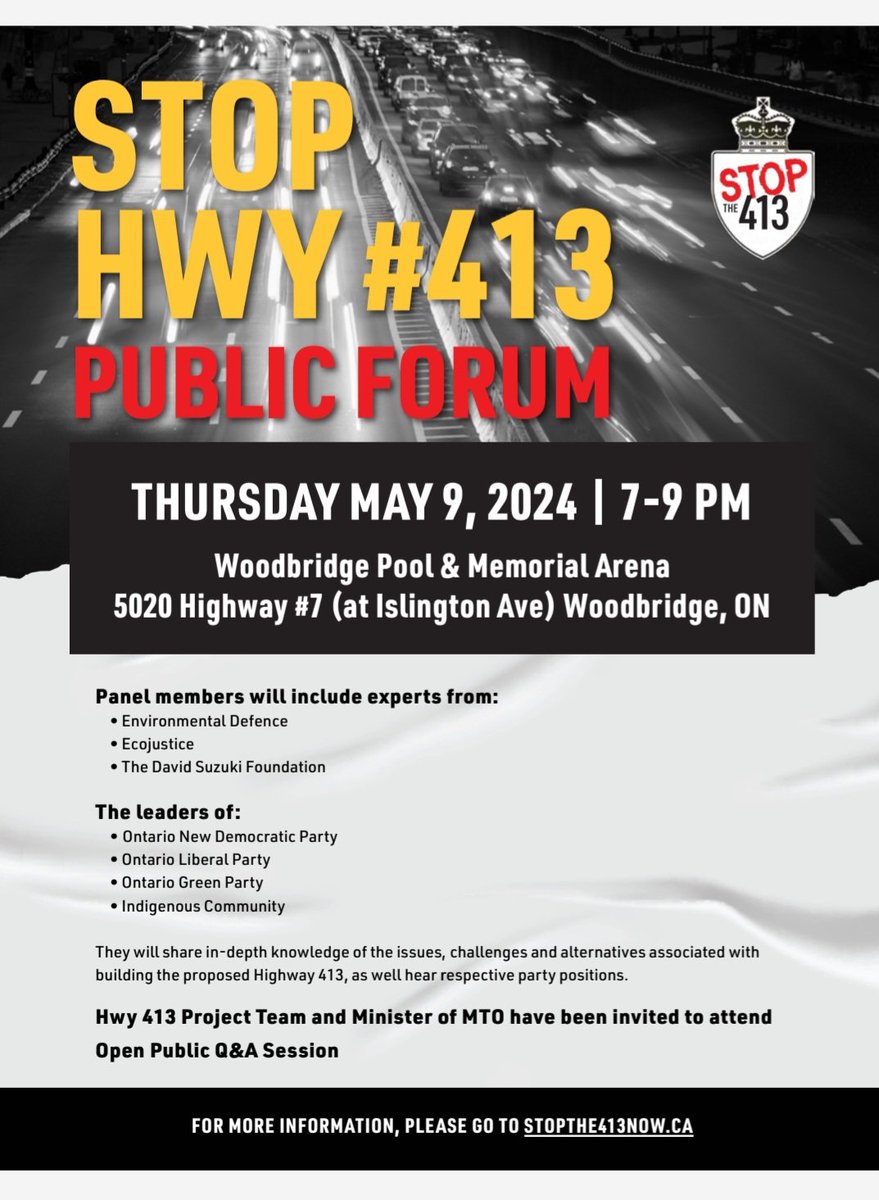 For those of you who will be in the area, there will be a great chance to hear why we must @STOPthe413NOW

Come out and listen to @MaritStiles, @BonnieCrombie, & @MikeSchreiner in conversation with reps from @envirodefence, @ecojustice_ca, @DavidSuzukiFDN, and Indigenous leaders.