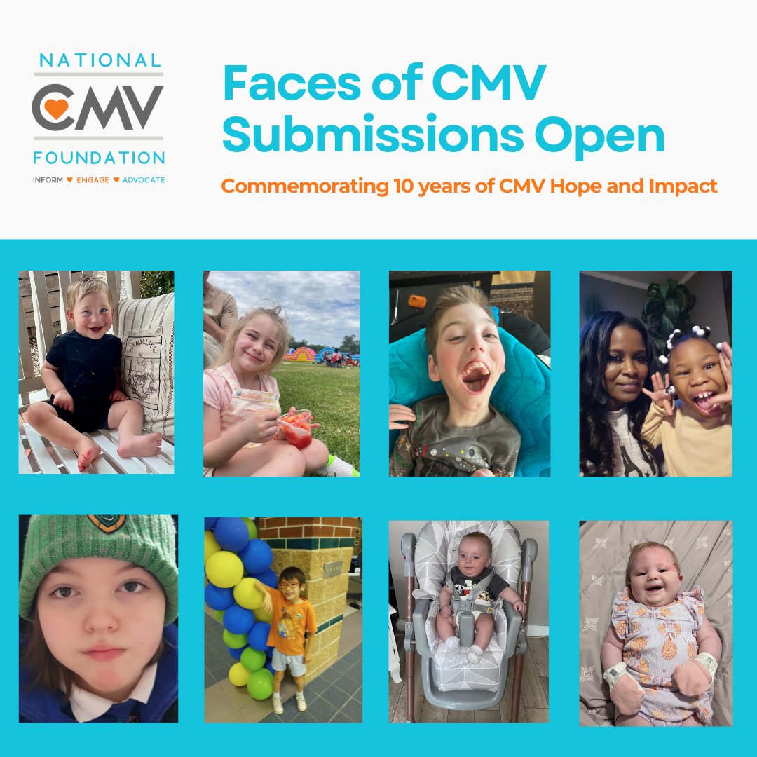 This year @NationalCMV is celebrating 10 years of CMV hope and impact. We are excited to share this theme through our annual “Faces of CMV” campaign. We invite you to submit a story to be shared during our celebration. Submit your story here: ow.ly/hb1j50R3s2h #StopCMV